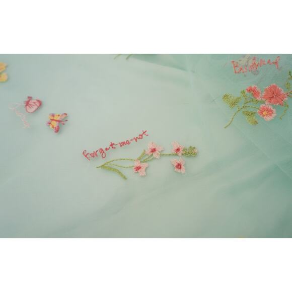 Fairy Butterfly Floral Embroidery Peasant Dress 20W Cottagecore Coquette Wedding - Picture 16 of 16